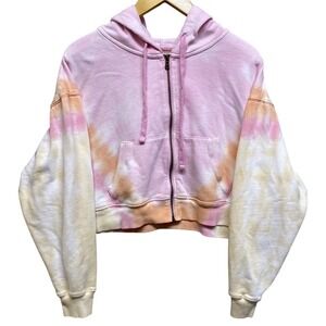 Aeropostale Junior Girls Small Tie Dye Full Zip Hoodie Sweatshirt